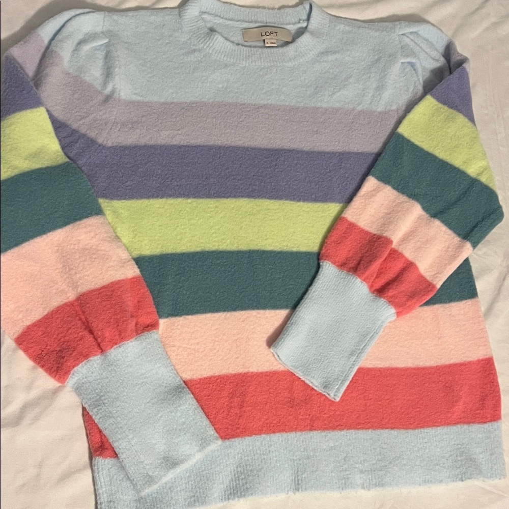 LOFT Women's Pastel Striped Sweater